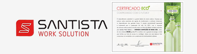 Certificação ECOPET Santista work solution